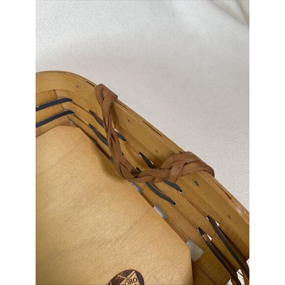 Vintage Peterboro Basket Company w/ Leather Handles- EUC - Picture 4 of 12